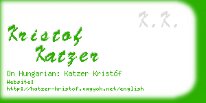 kristof katzer business card
